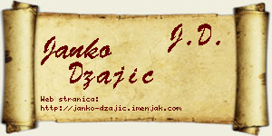Janko Džajić vizit kartica